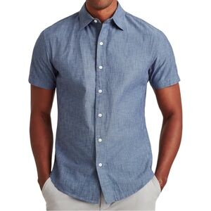 BONOBOS ☆ Chambray Short Sleeve Button Down Shirt ☆ Size XX-Large